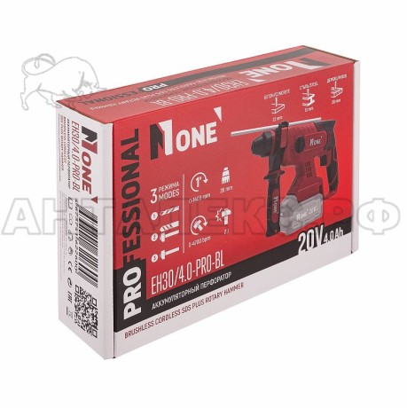 Перфоратор аккум.бесщеточный NUMBER ONE  EH30/4.0-PRO-BL(3-х реж,max d=28мм,SDS+,БЕЗ АКБ и З/У)