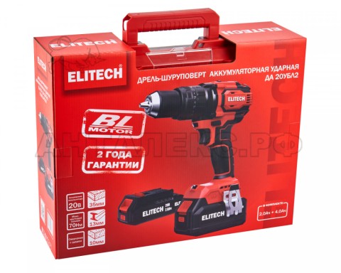 Дрель акк. Elitech ДА 20УБЛ2 (Е2201.047.02), код 205680