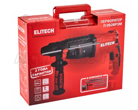 Перфоратор Elitech П 0928РЭМ (E2205.028.01), SDS+ код 205385