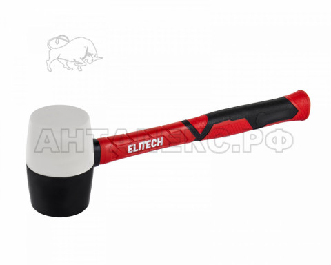 Киянка ELITECH 620301, черная/белая с рукояткой из фибергласса, 450 г и длиной 320 мм,код 207248