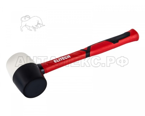 Киянка ELITECH 620301, черная/белая с рукояткой из фибергласса, 450 г и длиной 320 мм,код 207248