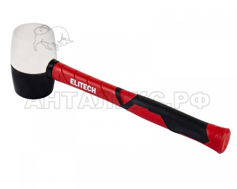 Киянка ELITECH 620301, черная/белая с рукояткой из фибергласса, 450 г и длиной 320 мм,код 207248