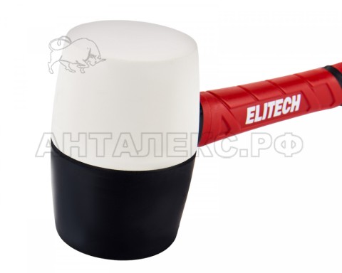 Киянка ELITECH 620301, черная/белая с рукояткой из фибергласса, 450 г и длиной 320 мм,код 207248