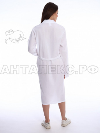 Халат медицинский женский бязь ГОСТ, белый ( 52-54/182-188 )