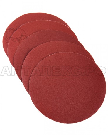 Круг шлифовальный универсальный без отверстий, электрокорунд, липучка,125мм P180 5шт/уп