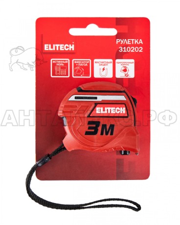 Рулетка Elitech 310202, 3мх16мм, код 207187