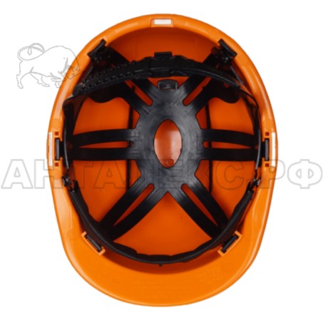 Каска защитная ИСТОК ПРО-1П цв. оранжевый, пластиковый амортизатор, оголовье-реечный механизм
