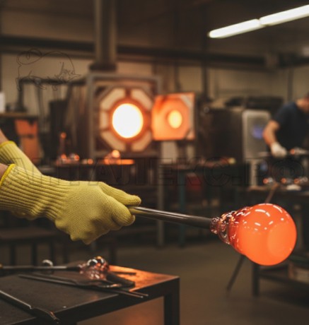 Перчатки от порезов и повыш.темп Кевлар (до350°С) 7G,пара-арамидная нить100%,подклад хлоп,удл р.9-10