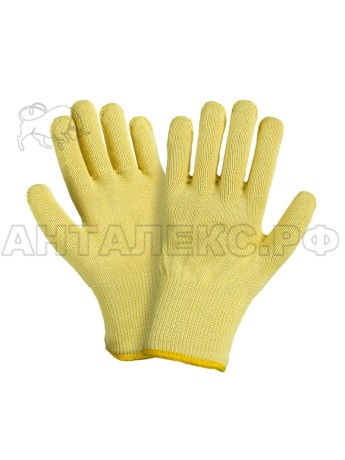 Перчатки от порезов и повыш.темп Кевлар (до 100°С) 10G, пара-арамидная нить 100%, р.10
