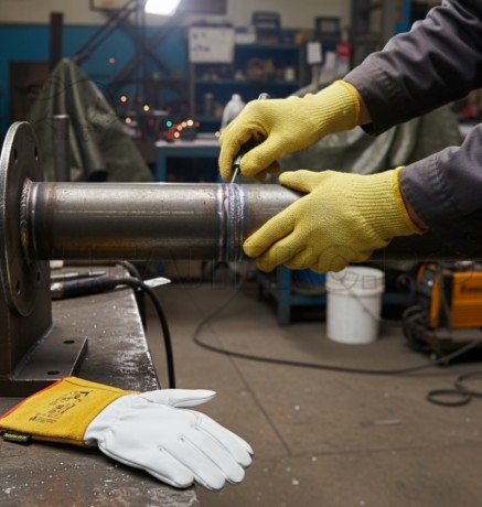 Перчатки от порезов и повыш.темп Кевлар (до 100°С) 10G, пара-арамидная нить 100%, р.10