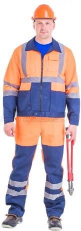 Костюм ТРАССА-М4-АНТАЛЕКС с пк оранжсин. 52-543-4 люверсы