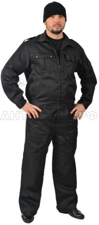 Костюм охранника ВИТЯЗЬ черный 52-543 смес