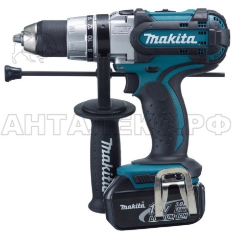 Дрель акк. уд. Makita BHP 454 RFE 18В 2х3,0Ач.Li-ion подсветка