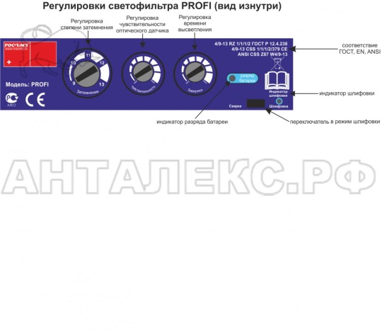 Щиток сварщика НН12 "CRYSTALINE" Профи