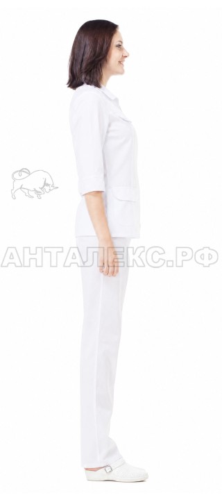 Костюм мед.женский бел/сер. №57.0 48/170