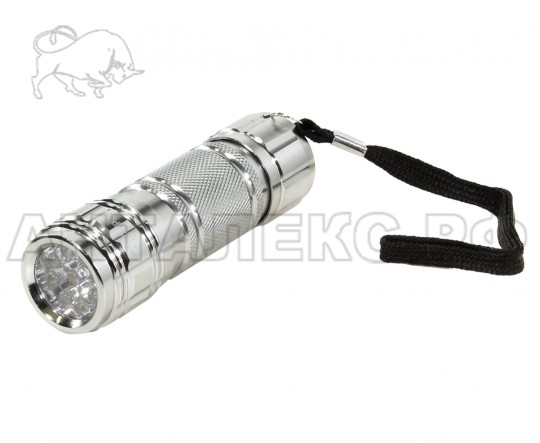 Фонарь ЭРА Ф/К SD9, 9xLED, 3xAAA, алюм