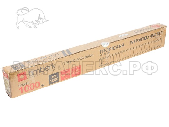 TCH A3 1000 Инфракрасный электр.обогреватель Timberk (A3 1,0 кВт, Turbo Heating, откр. Тэн, NEW)