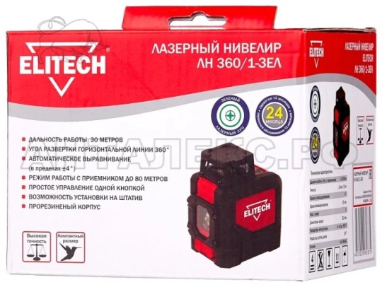 Нивелир ЛН 360/1-ЗЕЛ Elitech