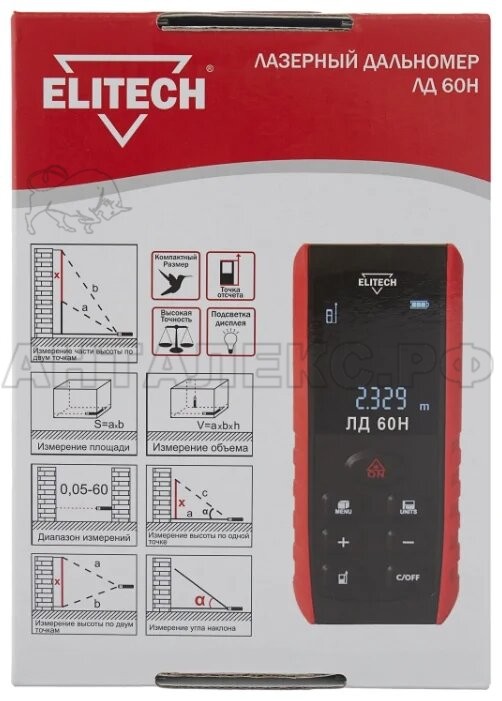 Дальномер ЛД 60Н Elitech (Е0301.002.00)