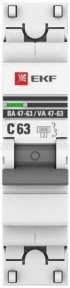Авт. выкл ВА47-63 1П 63А EKF