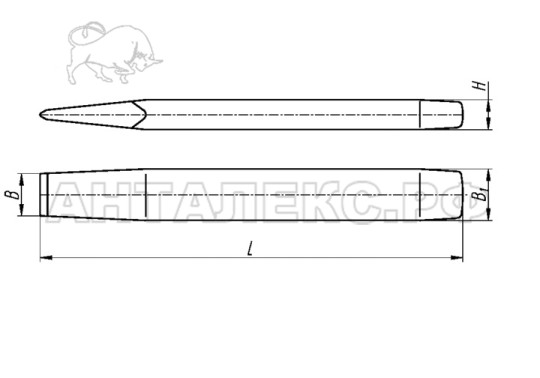 Зубило 20 L-200 <60 омед.