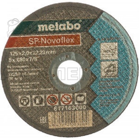 Круг отрез. нерж Metabo SP-Novoflex 125x2.0x22,23 мм RU