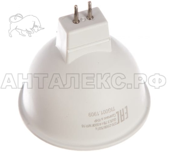 Лампа Ресанта, светодиодная LL-R-MR16-7W-230-4K-GU5.3 (рефлектор, 7Вт, нейтр., GU5.3)