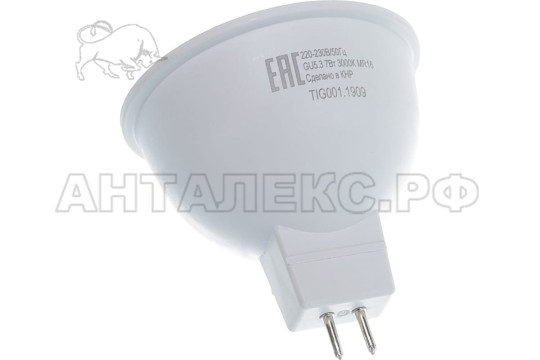 Лампа Ресанта, светодиодная LL-R-MR16-7W-230-3K-GU5.3 (рефлектор, 7Вт, тепл., GU5.3)