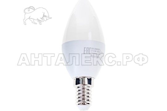 Лампа Ресанта, светодиодная LL-R-C37-5W-230-3K-E14 (свеча, 5Вт, тепл., Е14)