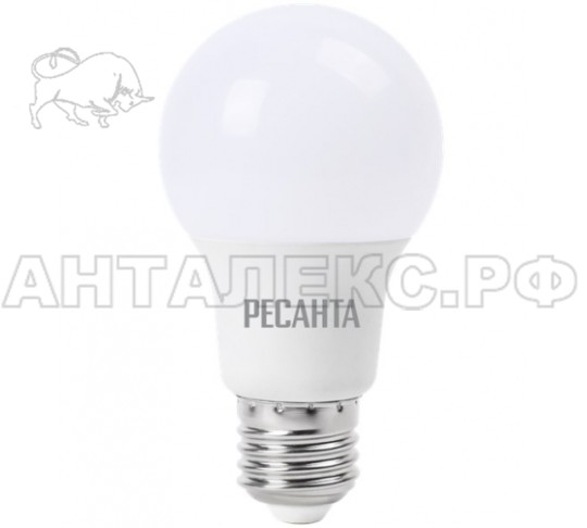 Лампа Ресанта светодиодная LL-R-A65-15W-230-3K-E27 (груша, 15Вт, тепл., Е27)