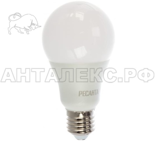 Лампа Ресанта светодиодная LL-R-A65-15W-230-3K-E27 (груша, 15Вт, тепл., Е27)