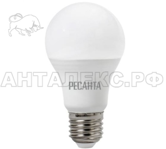 Лампа Ресанта, светодиодная LL-R-A60-7W-230-3K-E27 (груша, 7Вт, тепл., Е27)