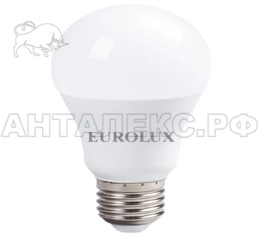 Лампа Eurolux, светодиодная LL-E-A60-13W-230-2,7K-E27 (груша, 13Вт, тепл., Е27)