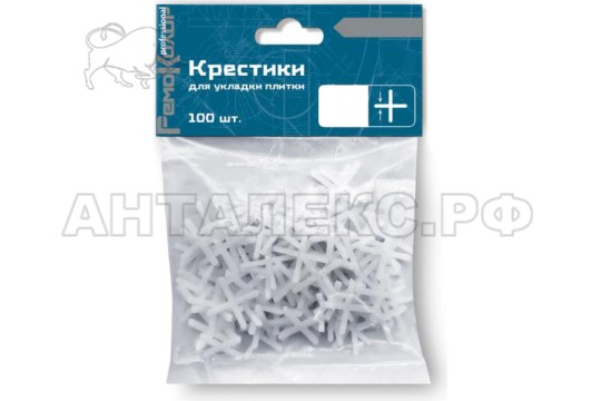Крестики пластиковые для укладки плитки, 4мм 100шт в уп