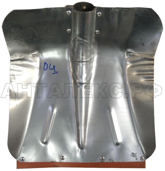 Лопата снеговая оцинкованная  36х38 борт без ручки, под черенок Д40