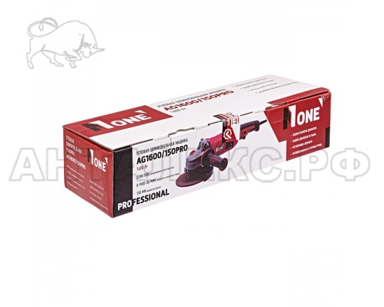 УШМ NUMBER ONE AG1600/150-PRO (150мм,1600Вт,рег.оборотов,повыш.пылезащита,японский подш)