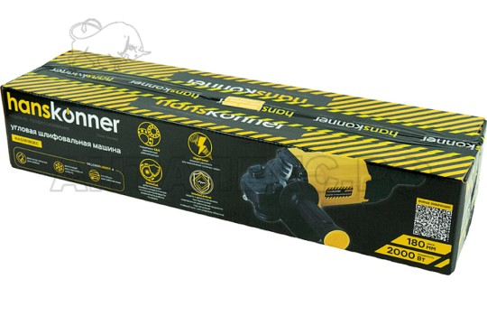 Машина углошлифовальная Hanskonner HAG16180EC 180 мм, 2000 Вт, КОНСТ. ЭЛЕКТРОНИКА