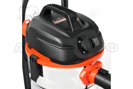 Пылесос промышленный PATRIOT VC 330, нержавеющий бак, HEPA-фильтр, розетка