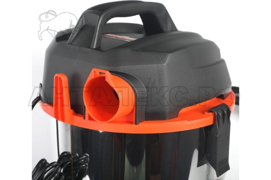 Пылесос промышленный PATRIOT VC 330, нержавеющий бак, HEPA-фильтр, розетка
