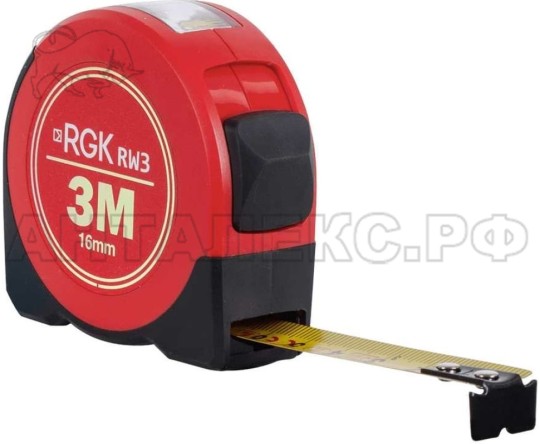 Рулетка RGK RW3 с окошком, 3м