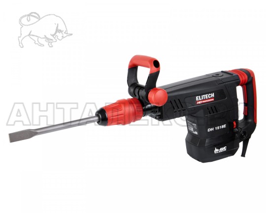 Отбойный молоток Elitech DH 1518E SDS-max,AVC,1500Вт,6-18Дж,1000-1900ум,10.5кг,чем,пл пуск,пика+зуи