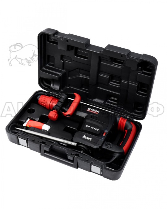 Отбойный молоток Elitech DH 1518E SDS-max,AVC,1500Вт,6-18Дж,1000-1900ум,10.5кг,чем,пл пуск,пика+зуи