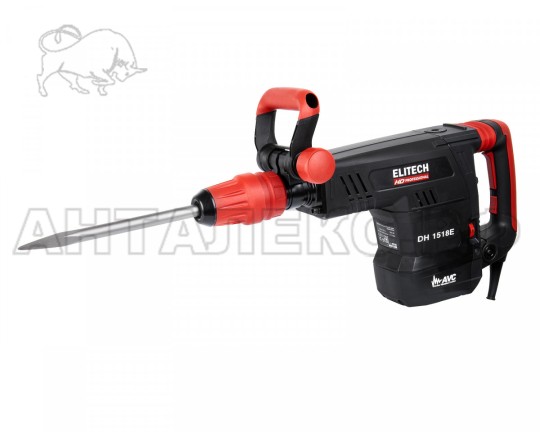 Отбойный молоток Elitech DH 1518E SDS-max,AVC,1500Вт,6-18Дж,1000-1900ум,10.5кг,чем,пл пуск,пика+зуи