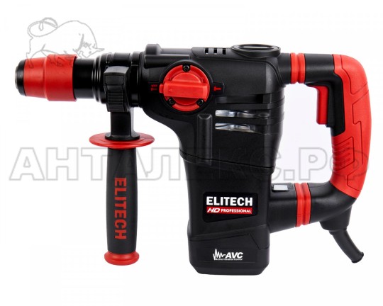 Перфоратор Elitech SDS-Plus RH 1130E AVC,1100Вт,30мм,2реж,3.5Дж,2800-3400ум,4.5кг,пл.пуск,чем,