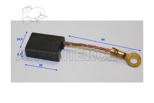 Щетки графитовые Elitech 2шт,д/ELITECH/WERT МШУ 2023Э, EAG 2023T