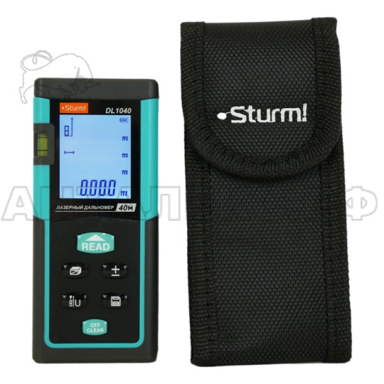 Дальномер лазерный  Sturm!, DL1040, 0,05-40м, LCD дисплей, встроенный уровень, чехол,