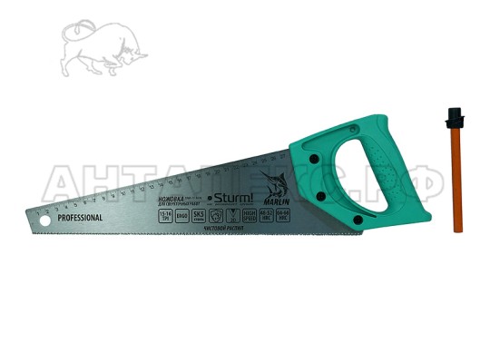 Ножовка Sturm!, для сверхт. раб. с каранд. Marlin,360мм,15-16TPI,2D зуб,Кулибин,pat,