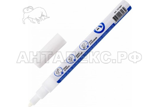 Маркер-краска лаковый EXTRA (paint marker) 2 мм, БЕЛЫЙ, УСИЛЕННАЯ НИТРО-ОСНОВА, BRAUBERG