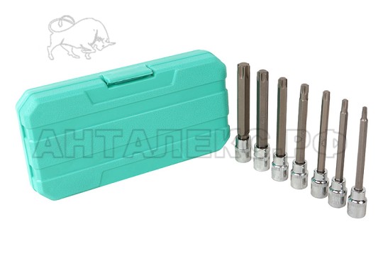 Набор головок Sturm!, 3/8" 110мм TORX 7шт T20-60 в кейсе СrV
