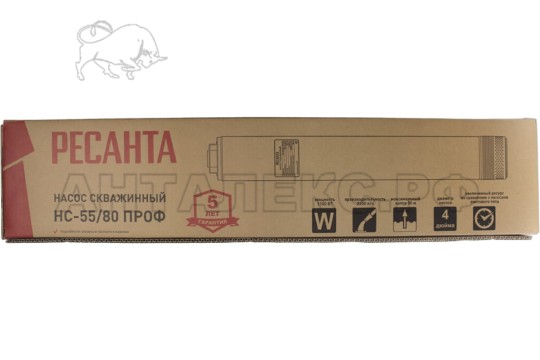 Скважинный насос НС-55/80 ПРОФ Ресанта 77/3/2